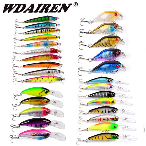 28 Pieces Fishing Lures Set Mixed 4 Models