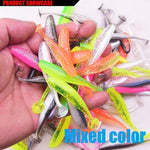 10 Pieces Fishing Lure 75mm 2.2g Easy Shiner Jig